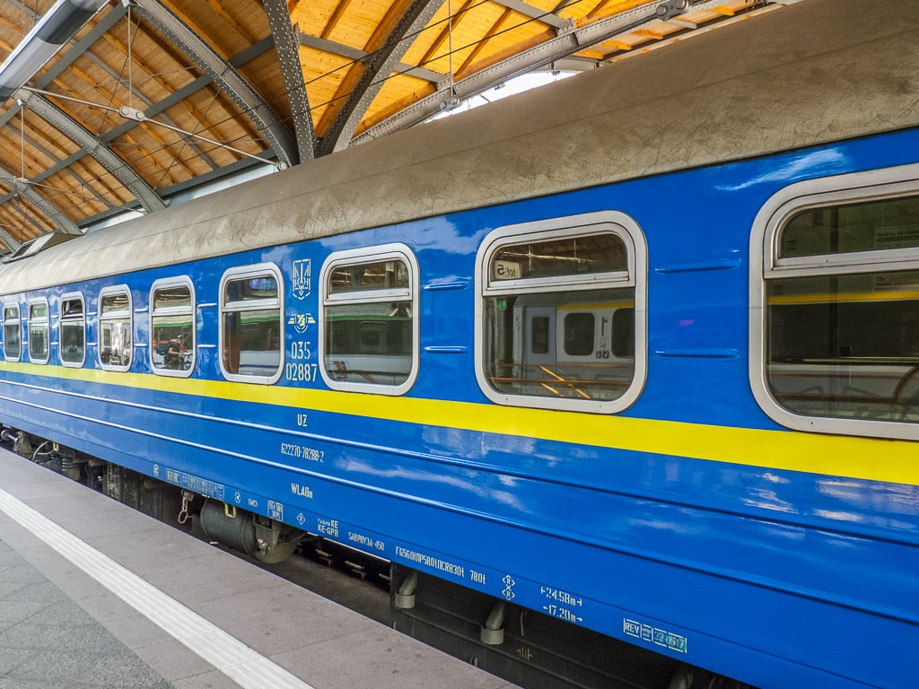Schlafwagen Ukraine Bahnhof Wrocław Główny