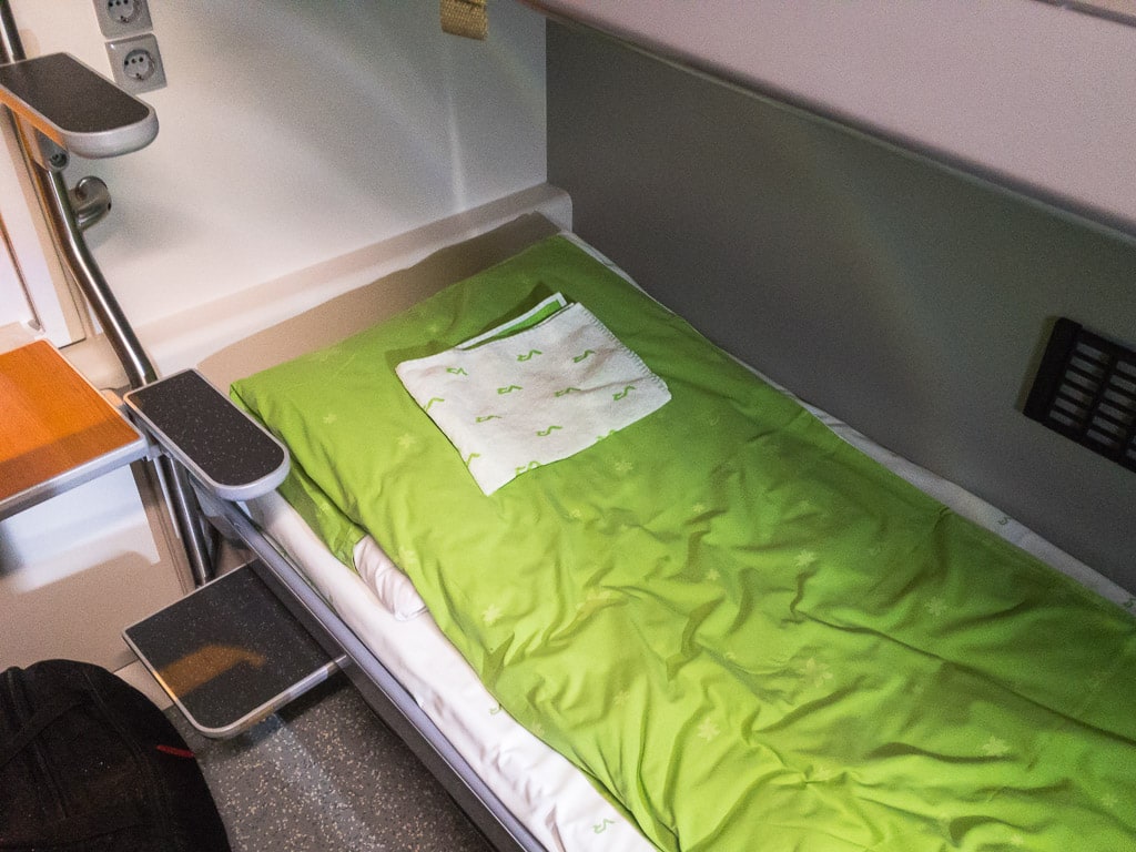 Bett im finnischen Schlafwagen