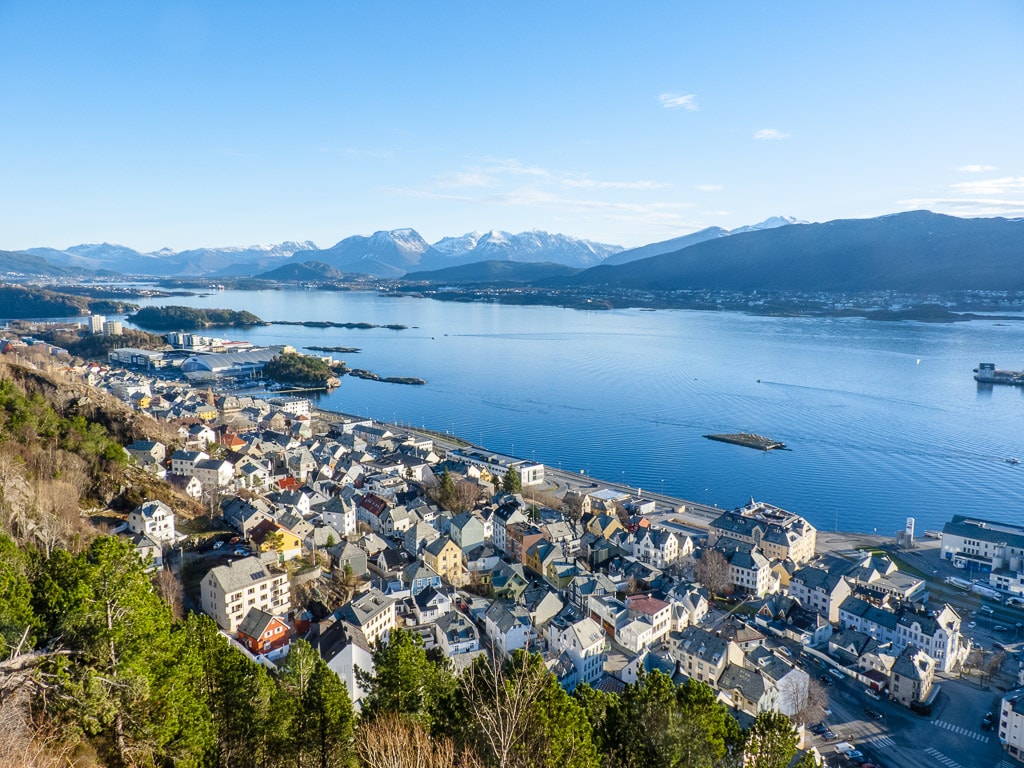 Ålesund Norwegen Luftbild Aussicht